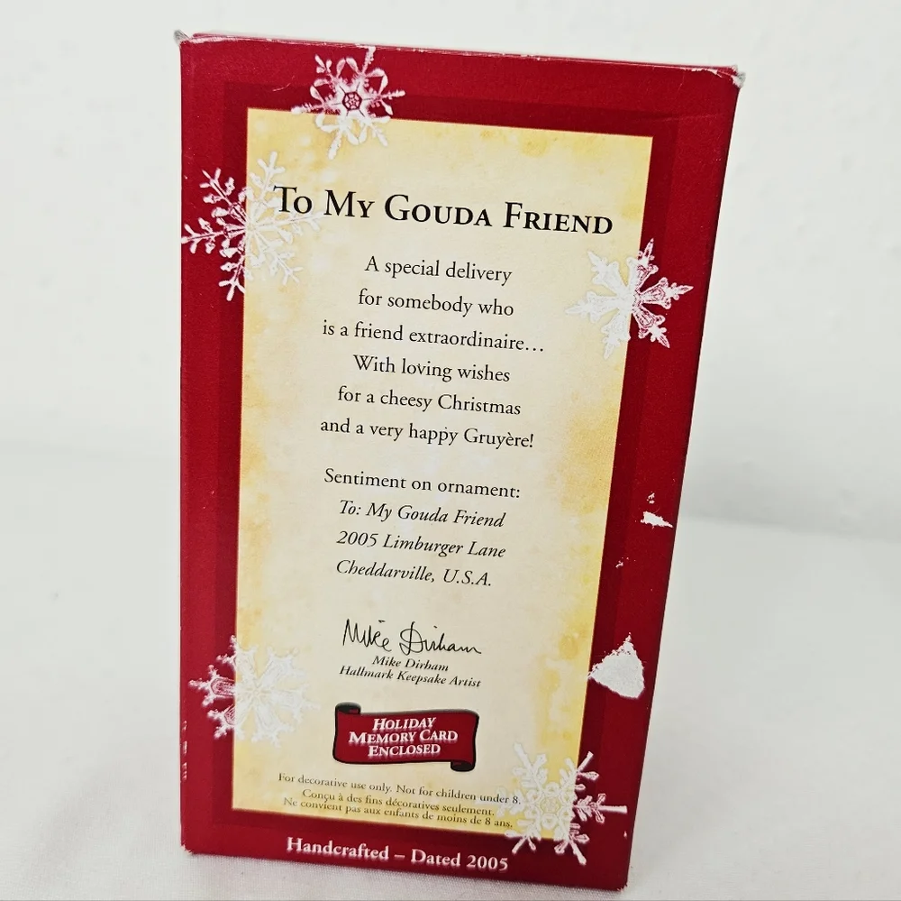 Hallmark To My Gouda Friend Ornament 2005 Mouse Mailbox